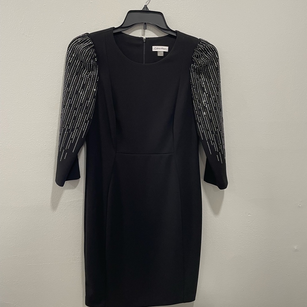 Calvin Klein women’s  3/4 sleeve black dress